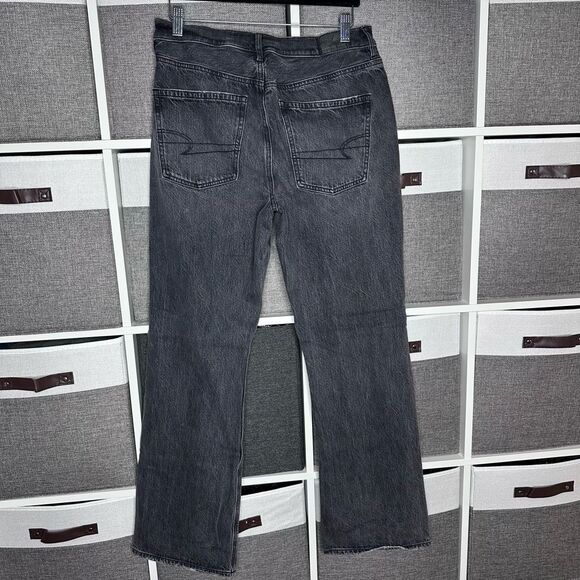 American Eagle 90s Bootcut Jeans Black Wash Size 8 - Picture 4 of 11